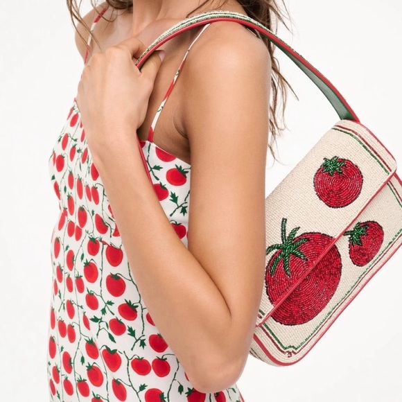 🌺🎉HP🎉🌺 NWT Staud Tommy Shoulder Bag Tomato - Picture 10 of 16